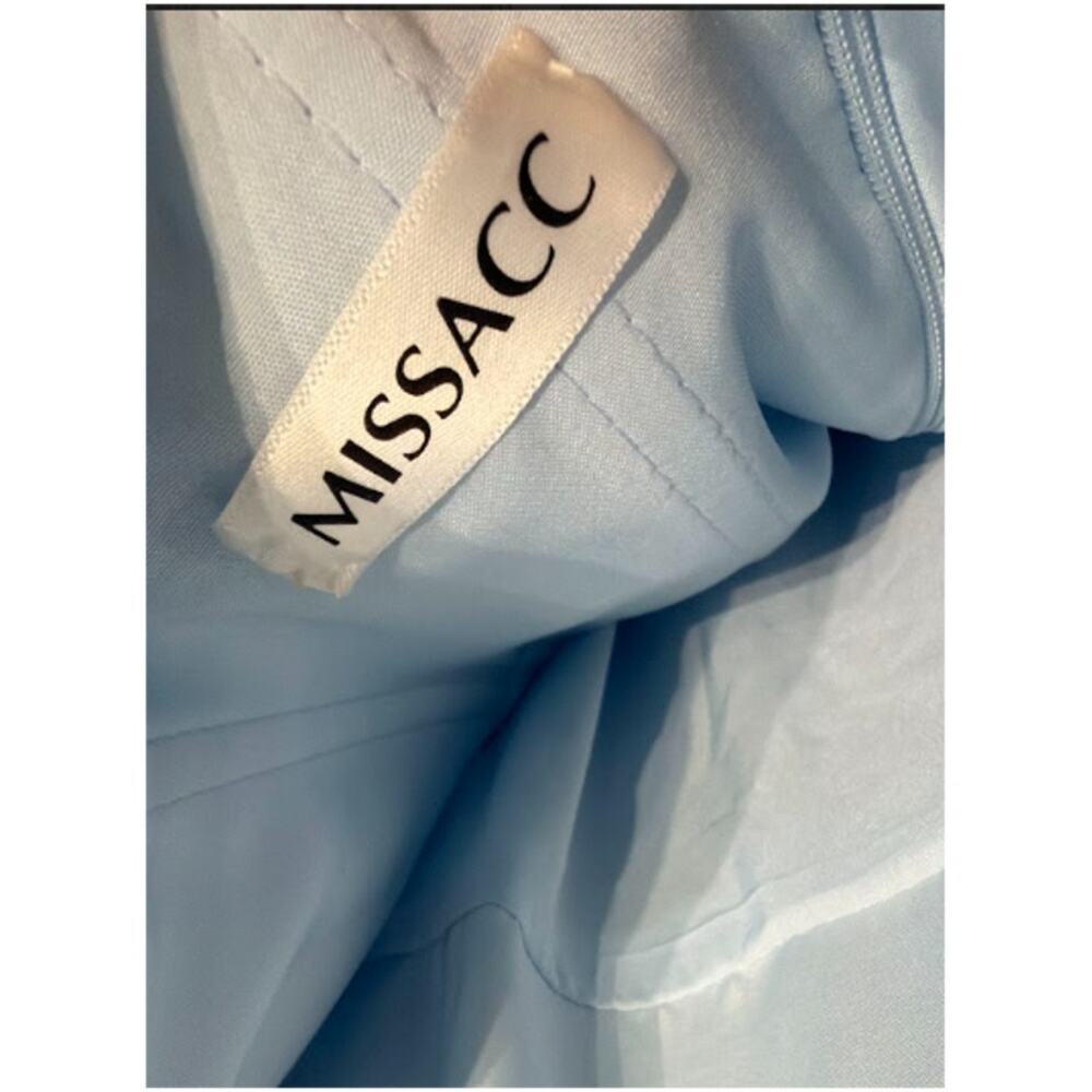 Missacc Evening Gown Dress Womens 4-8 Blue Satin Prom Formal A Line Elegant NWT - Picture 6 of 6